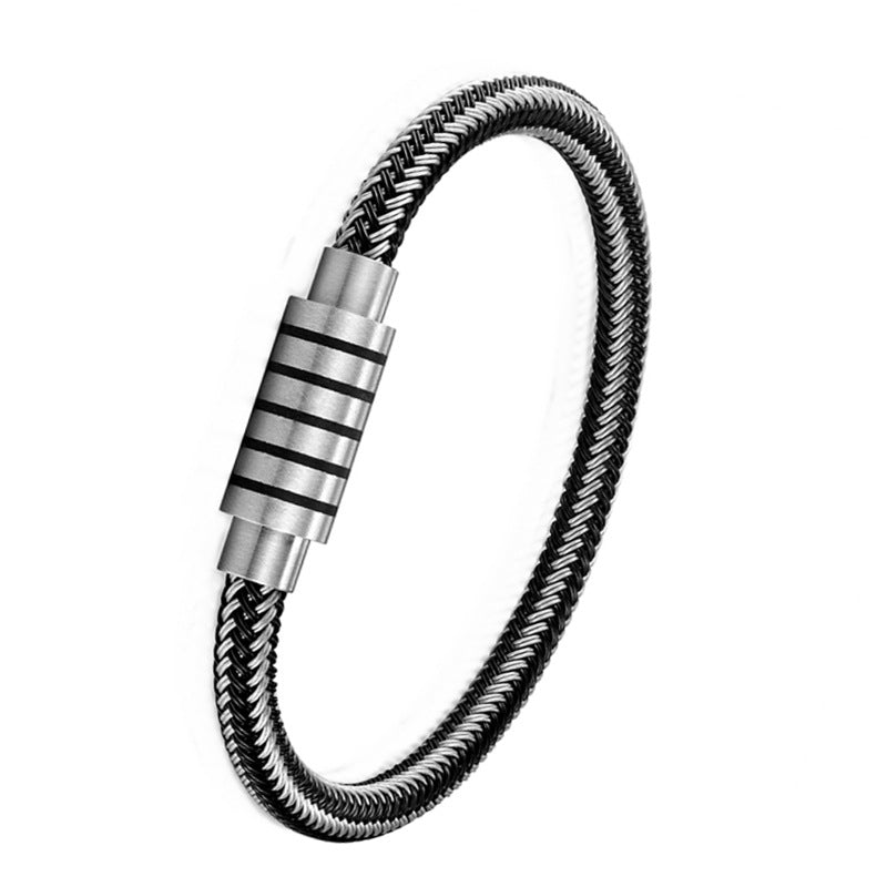 Simple And Stylish Stainless Steel Bracelet Men's Charm Titanium Steel Wire Bracelet