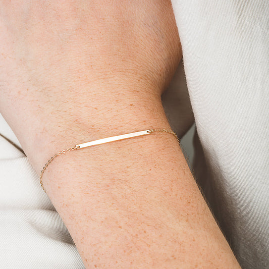 Simple Temperament Horizontal Bar Bracelet