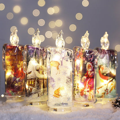 Velas electrónicas transparentes navideñas, regalos decorativos