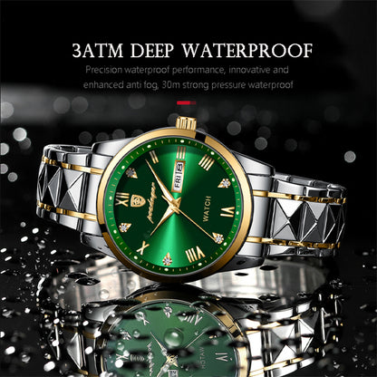 Switzerland Certified Imported Waterproof Luminous Double Calendar Men's Watch Jewelry