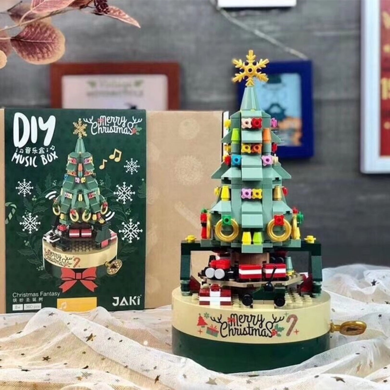 Casa de Navidad Bloques de construcción Regalos Juguetes para niños Rompecabezas Montaje de adornos creativos