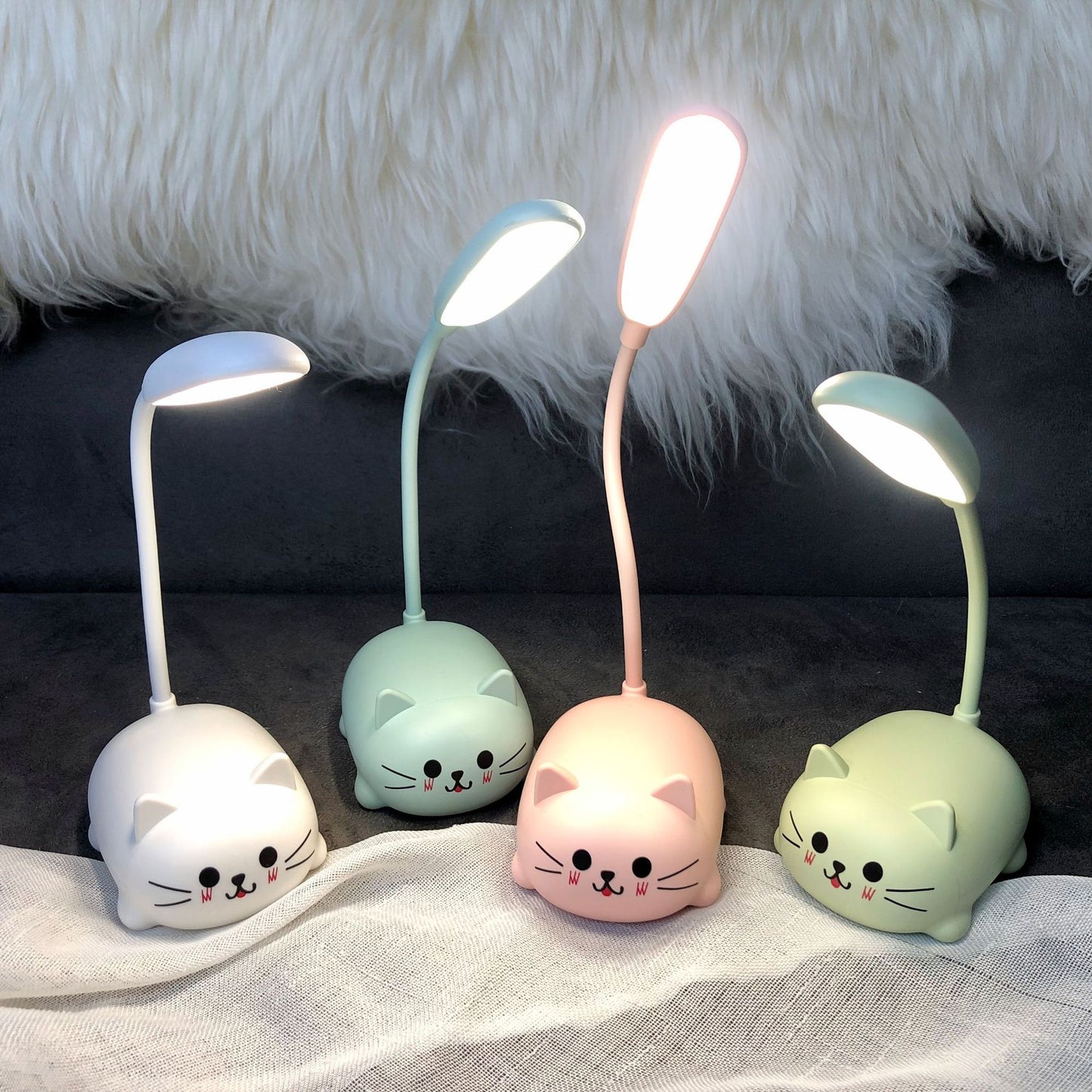 LED Cartoon Cute Pet Mangueira Night Light Dobrável Carregamento USB