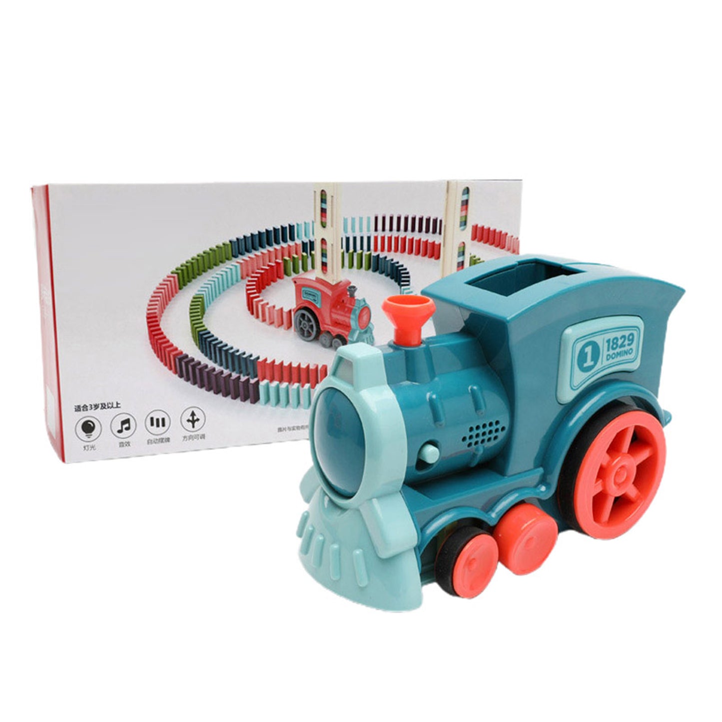 Domino Train Toys Bebê Brinquedos Carro Quebra-cabeça Liberação Automática