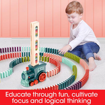 Domino Train Toys Baby Toys Car Puzzle Automatic Release