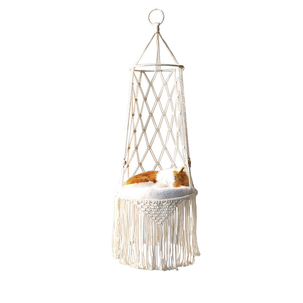 Macrame Hanging Pet Bed, Macrame Cat Hammock, Wall Hanging Cat Hammock,  Macrame Cat Swing