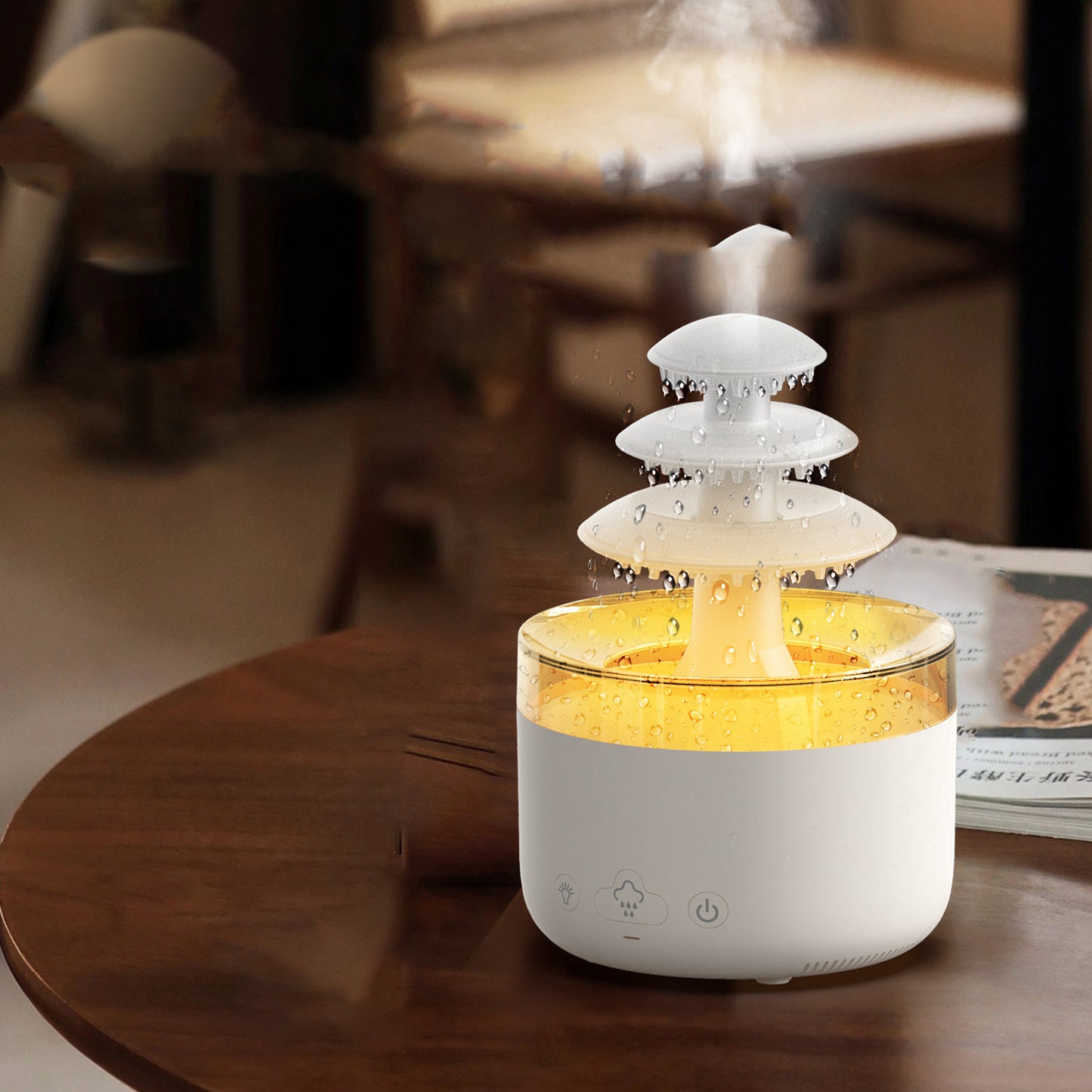 Cloud Rain Air Humidifier Essential Oil Aromatherapy Diffuser USB Mute Mist Air Humidifier With Colorful Light