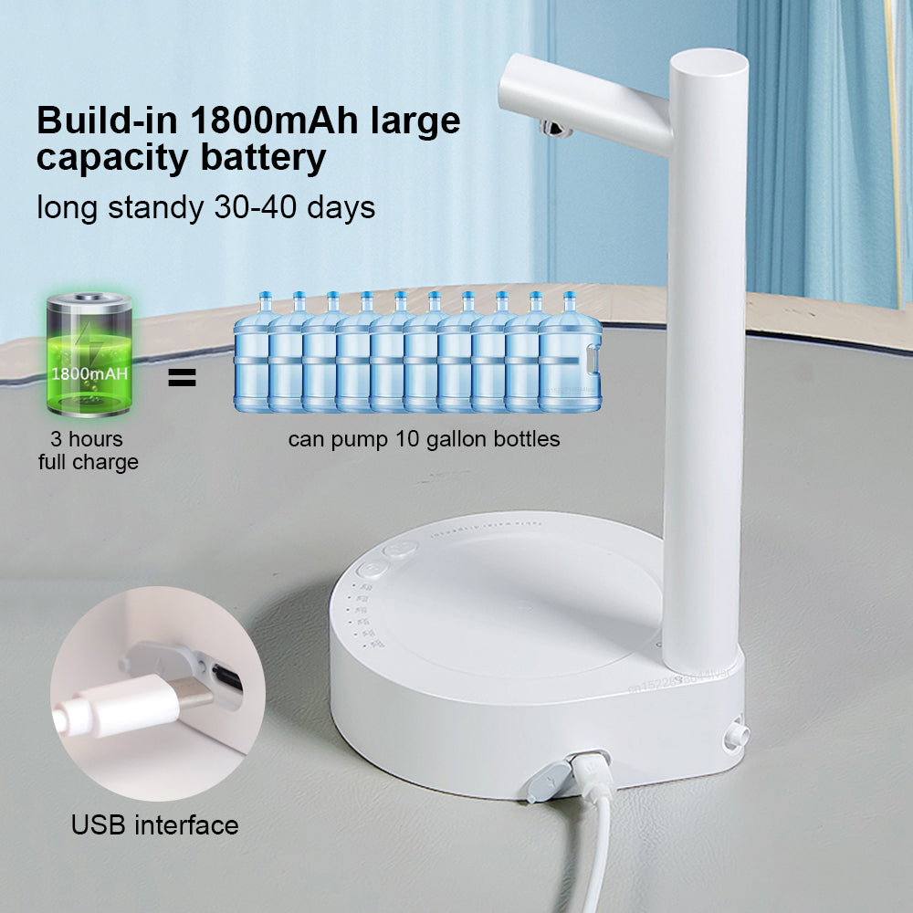 Dispensador de escritorio, bomba eléctrica de galones de agua, dispensador automático de botellas de agua, dispensador de bomba de agua recargable