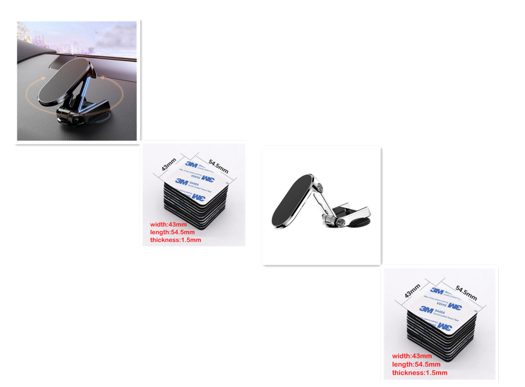 Rotate Metal Magnetic Car Phone Holder Foldable Universal Mobile Phone Stand