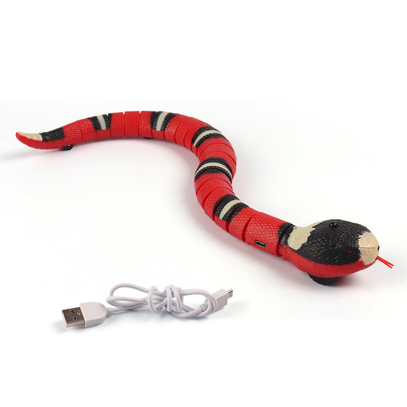 Serpiente electrónica automática de juguetes interactivos para gatos con detección inteligente