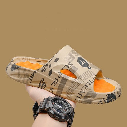 Slippers Men's Summer Massage Soft Sole, Outside Wear Non-slip