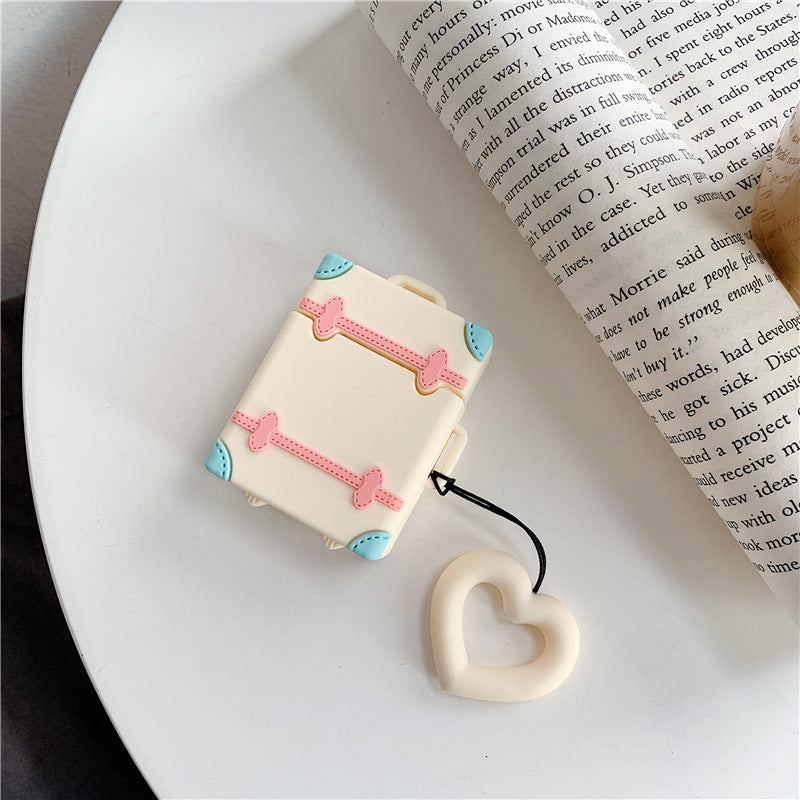 Silicone Airpods Protective Case Suitcase Cute