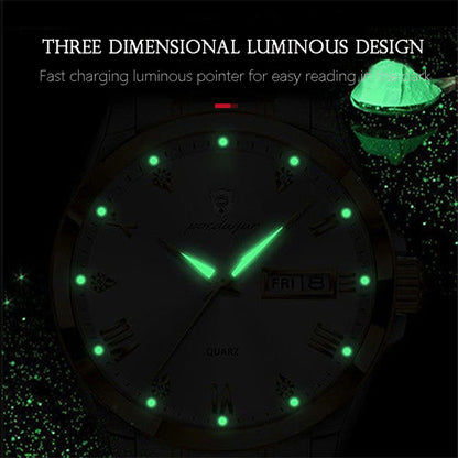 Switzerland Certified Imported Waterproof Luminous Double Calendar Men's Watch Jewelry