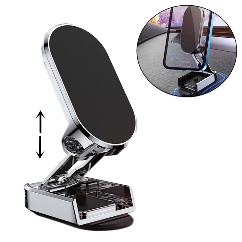 Rotate Metal Magnetic Car Phone Holder Foldable Universal Mobile Phone Stand